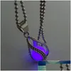 Pendant Necklaces Newly Fashion Teardrop Necklace Glow In The Dark Little Mermaid Romantic Nyz Shop Factory Price Expert Des Dhgarden Dhqml