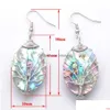 Dangle Chandelier Elegant Earrings For Women Jewelry Gifts Tree Of Life Oval Bronze Gold Sier Wrap Wire Abalone Shell Earring Br34 Dhyoi