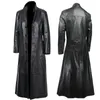 Heren Trench Coats Pu Leather Coat Men Jacket Spring Herfst Winter Top Slim Koreaanse streetwear Gothic Moto Biker Punk Outwear Abrigos Mujer