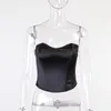 Bustiers & Corsets Sexy Women Tube Tops Solid Sleeveless Slim Skinny Corset Cropped Top 2023 Summer Casual Elegant Female Strapless VestBust