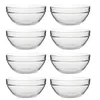 Ensembles de vaisselle 8 pièces récipient en verre bols à mélanger ensemble plats d'accompagnement rond bol à bagatelle châtaigne d'eau