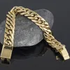 CHOKERS Luxury Gold Ploted Poccioso catena di collegamenti Mano Bracciale Miami Cuban Curb Chain Braccialetti maschili per uomini Regali di gioielli indiani