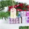 Christmas Decorations Tree Decoration Wooden Pendant Creative Snowman Elk Cartoon Pendants Tag Ornaments Drop Delivery Home Garden F Dh5Zl