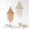 Arazzi Wall Macrame Appeso Arazzo Triangolo Rami Tessuto Testata Tavolo Boho Home Decor Ciondolo Decorazione Fattoria