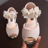 Sandały Dziewczęce Buty kwiatowe Niski obcas Flower Wedding Party Sukienka Buty Princess Buty dla dzieci Toddler 230522