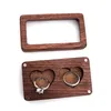 Gift Wrap Wooden Jewelry Boxes Creative Couple Ring Box Portable Transparent Window Necklace Earring Storage Wedding Supplies Drop D Dho3M