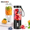 Fruit Vegetable Tools 6 Blades Juicer Blender draagbare USB oplaadbare mini Home Wireless Fruit Juicer Machine voedselprocessor Maker Juice Extractor 230522