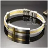 Bracelets 7.67"*15mm Free Shipping 316L Stainless Steel Silver Gold Color Steel Wire Men's Women's Bracelet Bangle Cross Shape Gift