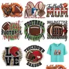 Sewing Notions Tools Football Iron Ones Baseball Pattern Design Heat Transfer Stickers Decals Diy Clothes Tshirt Jacket Backpacks Dhdm4