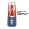 Fruktgrönsaksverktyg whdpets 400 ml bärbar juicer mixer 6 blad 304 rostfritt stål elektrisk matblandare USB laddningsbar squeezer 230522