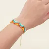 Link-Armbänder Go2BoHo Dreieck-Geometrie-Armband Miyuki Modeschmuck Rocailles gewebt handgefertigte Farbe für Frauen