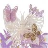 Cartes De Voeux Violet Papillon Anniversaire Pop Up Carte Fleur 3D Cadeau Pour Femme Femme Fille Fille Fête Des Mères En Pensant À Vous Anniver Amuoh