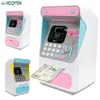 새로운 인형 화폐 상자 ATM 기계 현금 박스 선물을위한 전자 돼지 은행 시뮬레이션 얼굴 인식 자동 스크롤 종이 지폐 G230523