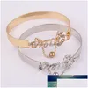 Bracelets à breloques Vente Bijoux Mode Femmes Accessoires En Métal Bracelet Lettre Alliage Avec Pendentif En Cristal Prix Usine Exp Dhgarden Dhwyw