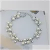 Beaded Sparkling Pearl Armband Diamond Ladies Fashion Jewelry Accessories Presentleveranser Drop Leverans Armband Dhuyw