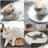 Carpets Round Plush Pet Electric Blanket Heating Pad Waterproof Dog Cat Bed Mat Drop Delivery Home Garden Textiles Dhu62