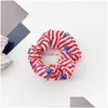 Hair Rubber Bands American Flag Independence Day Decoration Headband Ladies Ring Drop Delivery Jewelry Hairjewelry Dh3Tn