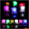 Strumenti da bar Led luminosi Cubetti di ghiaccio Incandescente Party Ball Flash Neon Festival Natale Bicchiere da vino Decorazione Drop Delivery Home G Dhf1Q