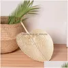 Feest gunst hand geweven st bamboo fans baby milieubescherming muggenwerende fan voor zomer bruiloft cadeau drop levering hom dhycv