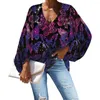 Women's Blouses NOISYDESIGNS Chiffon Woman Butterfly Print 2023 Clothing Shirt Long Sleeve T-Shirts Design Vintage Fashion Top