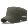 Zomer heren militaire hoeden Outdoor Quick-drogende gaas Ademboere zonbescherming Flat-Top Cap lichtgewicht Sun-Poof Peaked Cap