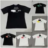 2023 Menswomen'sT Shirts Tシャツパームパームパームパームズ市デザイナーアルファベット限定インクジェットグラフィティレター印刷男性用ヨット短袖の修正