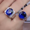Cluster ringen paar Sapphire Goddess Temperament Ladies Open Business Men's Man Ring Set accessoires voor vrouwen