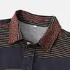 Heren polos heren shirt vintage etnische stijl printen losse korte mouw casual shirts dagelijks dragen van hoge kwaliteit kantoor blouse chemise homme homme