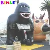 Extérieur réaliste réaliste squatté géant gorille gonflable gorille énorme animal de singe sauvage noir pour le festival