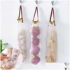 Storage Bags Hangable Fruit Vegetable Mesh Bag Mtifunctional Hollow And Breathable Onion Hanging Household Kitchen Supplies Drop Del Dhasl