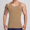 Tanques masculinos Tops Summer Men Men Pure Color Vest Gym Top Top Top Fitness Shirt Sleesess Exercício Sports Sports Gyms Sirt Gyms