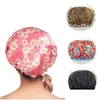 Shower Caps Fashion Leopard Printing Cap Adt Double Environmental Protection Peva Waterproof Shampoo Bathroom Supplies Drop Delivery Dhflj