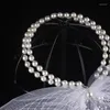 Cabeças de fábricas de casamento véus de cabelo de noiva Bandas de cabelo ajuste bandeira de malha de malha feminina de jóias elegantes faixas de jóias