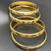 Bangle 8mm 4st/partier Israel Bangles for Women Europe Gold Bangles Ramadan Mellanöstern bröllop smycken Arabia African Indian Armband