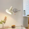 Vägglampor Bauhaus Swing Arm Swivel Lamp med plug-in sladd Moderna LED-lampor Bedrum Bedside Rotary Reading Sconce Pull Wire Switch
