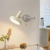 Lámparas de pared Bauhaus, lámpara giratoria con brazo oscilante con cable enchufable, luces LED modernas para dormitorio, candelabro de lectura giratorio para cabecera, interruptor de cable de tracción