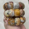 Pulseiras Mexican Crazy Lace Ágatas/Sardonyx Pulseira Natural Gem Stone Beads Bangle para Mulher para Homem Atacado!