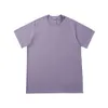 xinxinbuy Men designer Tee t shirt 23ss Shoulder Ribbon Letter embroidery high quality short sleeve cotton women purple