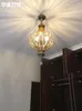 Hängslampor American Country Chandelier Crystal Restaurant Lamp retro trappa