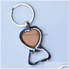 Porte-clés Longes En Forme De Coeur En Bois Porte-clés Pendentif En Métal Bière Ouvre-Bouteille De Voiture Porte-clés Diy Cadeau Porte-clés Drop Delivery Fash Dhbms