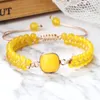 Strand Naturel Calcédoine Jaune Pierre Perles Bracelets Bracelets Pour Femmes Charme Reiki Guérison Bracelet Bijoux Cadeaux