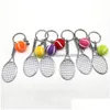 Porte-clés Longes Tennis Porte-clés Mini Sac De Sport En Métal Décoration Porte-clés Artisanat Porte-clés Cadeau Drop Delivery Accessoires De Mode Dh15R