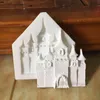 Attrezzi per torte Castello 3D Stampo in silicone Confine Stampi per fondente Stampi per zucchero fai da te Decorazione Caramelle Cioccolato Gumpaste Stampi Bakeware