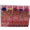 Party Favor Romantique Feuille D'or Rose Coffret Cadeau Saint Valentin Fleur Éternelle Décor À La Maison Fête Des Mères Cadeaux Drop Delivery Garden Festiv Dhvp4