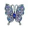 Pins Brooches Vintage classic brand Exqusite crystal butter brooch suitable for women elegant luxurious rhinestone insect set office badge pin G220523