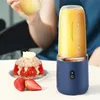 Fruktgrönsaksverktyg 6 Blad Portable Juicer Cup Juice Automatisk Small Electric Smoothie Blender Ice Crushcup Food Processor 230522