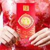 Emballage cadeau 6 pièces enveloppes rouges chinoises paquets d'argent porte-bonheur fournitures de l'année Hong Bao