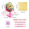 Greeting Cards Pop Up Mothers Day Card 3D Paper Flower Bouquet Happy For Gifts Mom Drop Delivery Amsbd