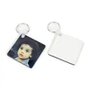 Porte-clés Longes Sublimation Porte-clés En Bois Blanc Double Face Transfert De Chaleur Carré Pendentif Diy Cadeau Porte-clés Drop Delivery Fash Dh2Ug