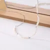 Necklaces S'STEEL Baroque Pearl Chain Chokers Necklaces For Girls 925 Silver Original Certified Korean Luxury Accessories Fine Jewellery